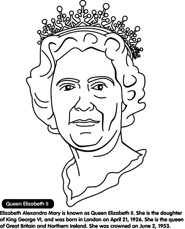 645x801 Queen Elizabeth Ii Crayola.co.uk