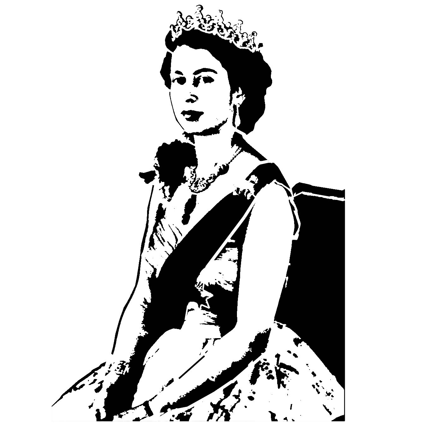 1381x1381 Queen Of England Stencil Sp Stencils