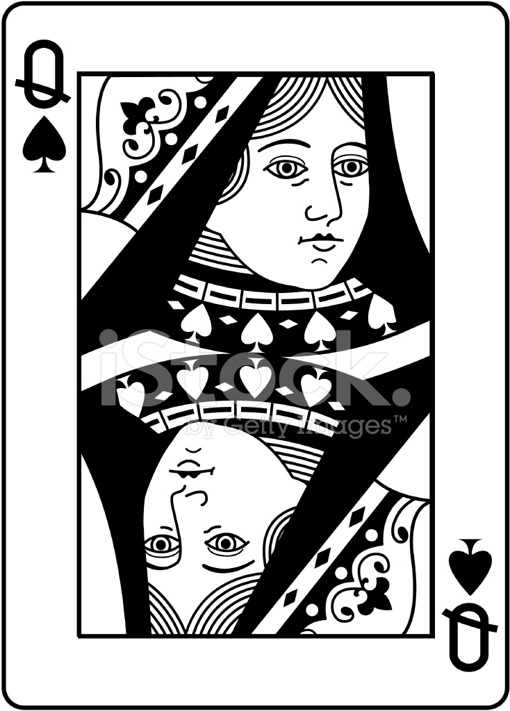 Queen Of Hearts Card Drawing at GetDrawings | Free download