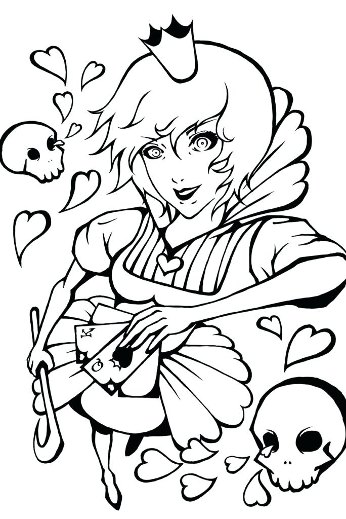 684x1024 Queen Of Hearts Coloring Page Mickey Mouse In The Rain Queen