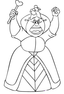 204x300 Queen Of Hearts Alice In Wonderland Coloring Pages Artsy Fartsy