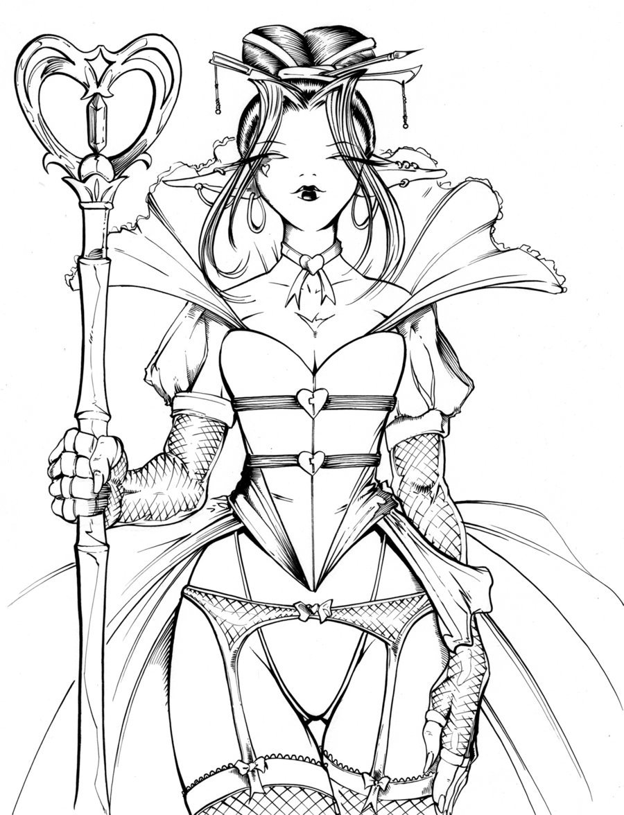 900x1176 Queen Of Hearts By Inker Guy