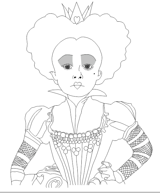 Queen Of Hearts Drawing at GetDrawings | Free download