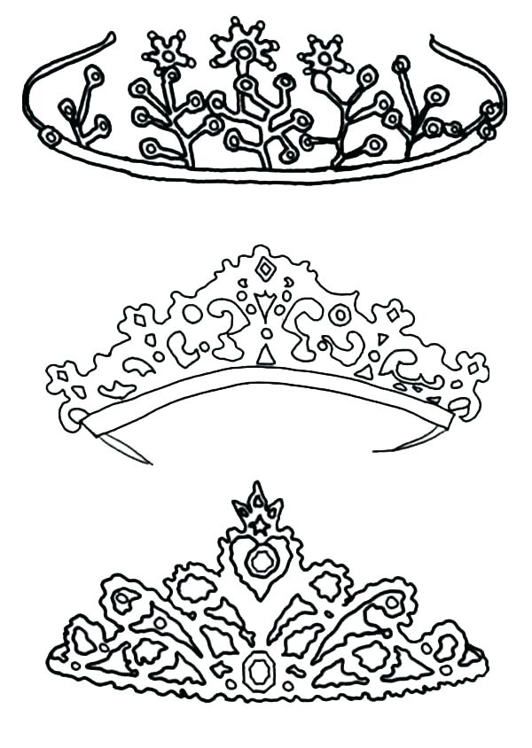 600x844 Crown Coloring Sheet Crown Coloring Sheet Type Of Princess Crown