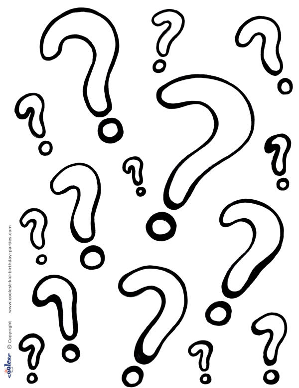 600x777 Printable Question Marks Coloring Page