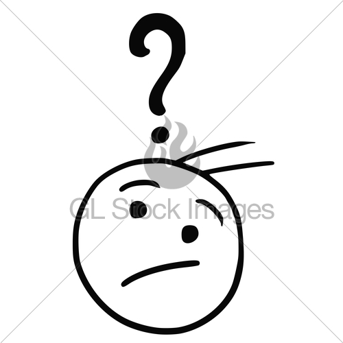 500x500 Cartoon Of Male Face With Question Mark Gl Stock Images