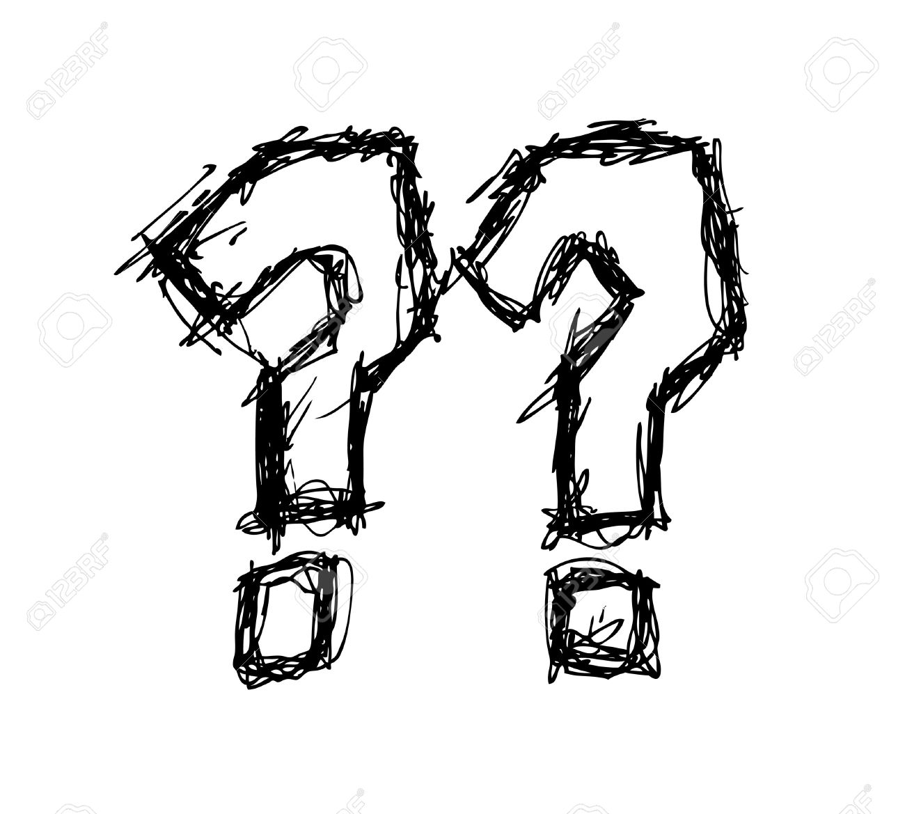 1300x1169 Hand Drawn Question Mark Royalty Free Cliparts, Vectors, And Stock
