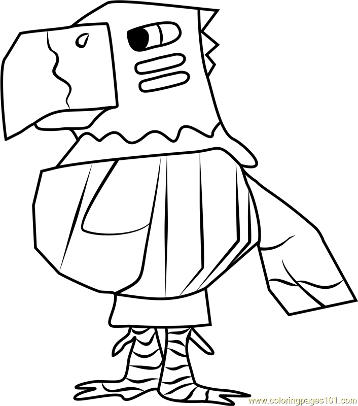 706x800 Quetzal Animal Crossing Coloring Page