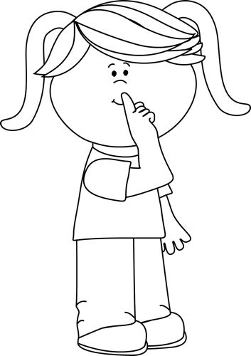 353x500 Quiet Clipart Black And White 2 Clipart Station