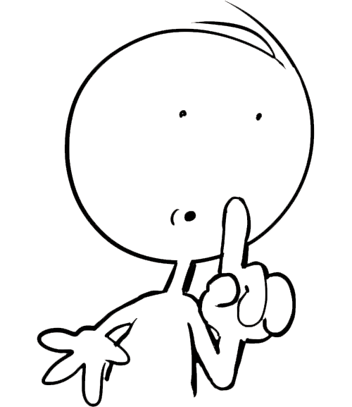 500x577 Quiet Clipart Black And White 3 Clipart Station