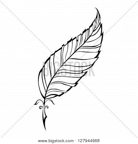 450x470 Hand Drawn Silhouette Quill Black Vector Amp Photo Bigstock