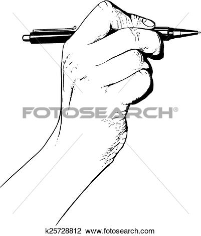 401x470 Drawn Pen Hand Clip Art