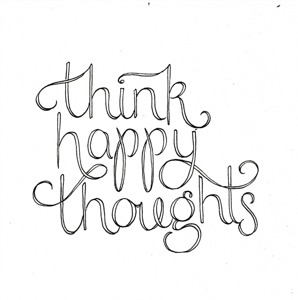 1015x1024 Think Happy Thoughts Peter Pan Quote Drawing And Peter Pan Quotes