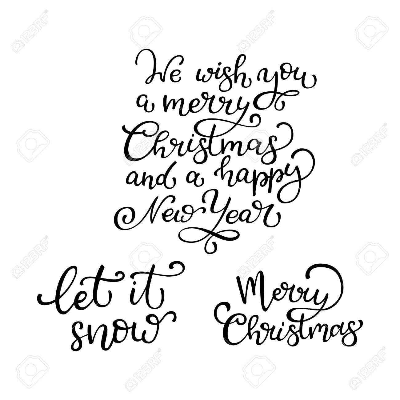 1300x1300 Set Of Hand Drawn Vector Quotes. Isolated Calligraphy On White