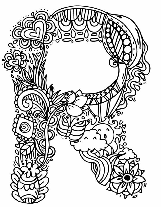 559x720 Alphabet R Doodle Art