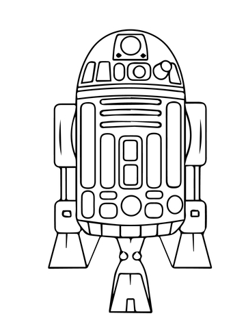 360x480 Astromech Droid R2 D2 Coloring Page Boys Birthdays