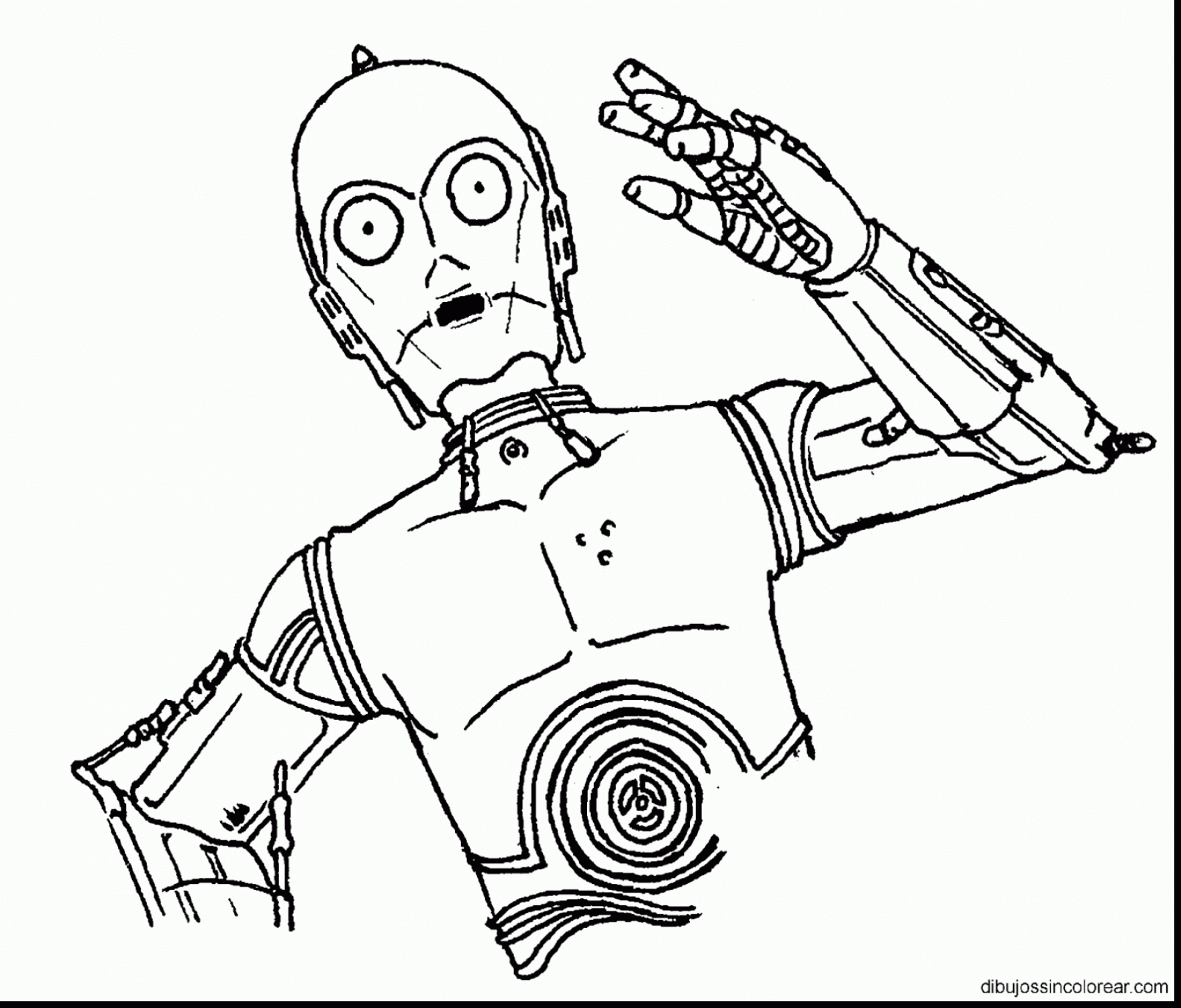 1760x1502 Great Easy Star Wars Po Coloring Pages With R2d2 Coloring Page