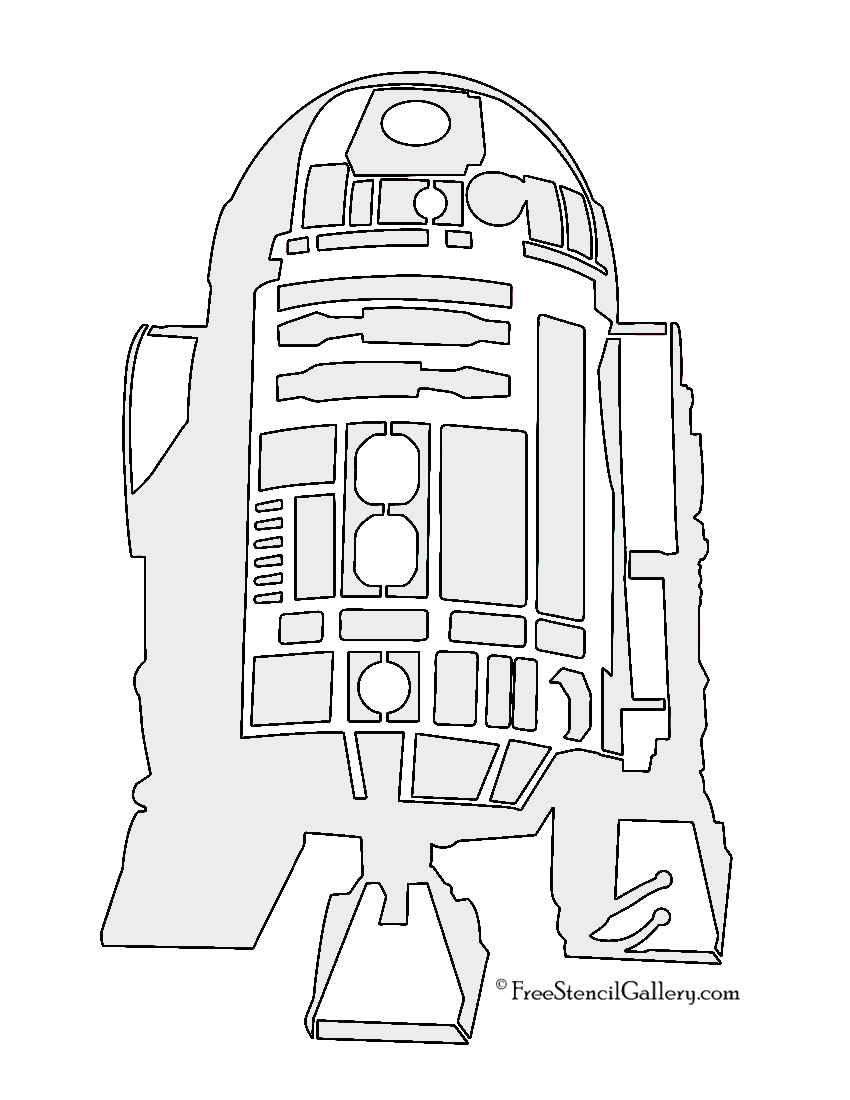 850x1100 Star Wars R2 D2 Stencil Free Stencil Gallery