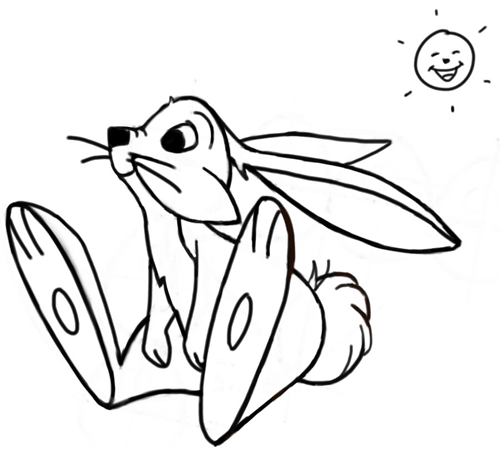 500x449 How To Draw Cartoon Bunny Rabbits And Hares With Simple Step By