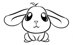302x187 Cute Easy Bunny Drawings Happy Easter 2018