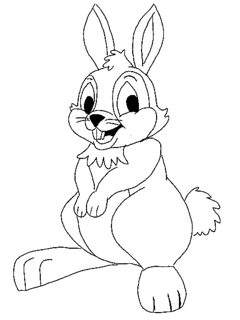 768x1024 Free Printable Rabbit Coloring Pages For Kids
