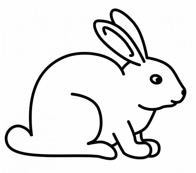 678x600 Bunny Drawing For Kids Kids Coloring