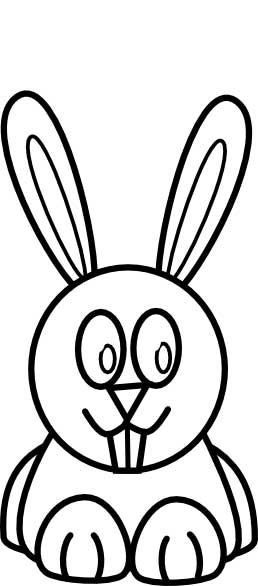 258x586 Bunny Rabbit Coloring Page For Kids