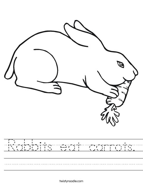 468x605 Rabbits Eat Carrots Worksheet