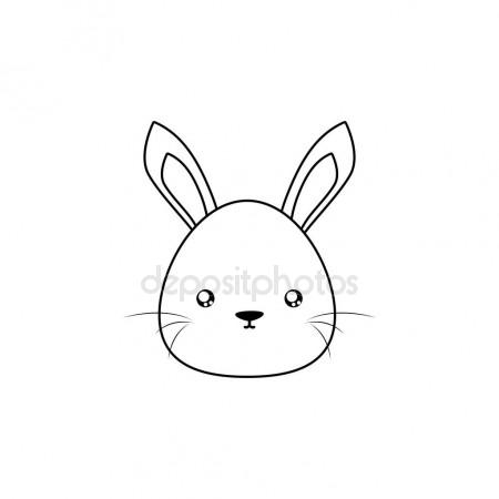 450x450 Rabbit Drawing Face Stock Vector Davids47