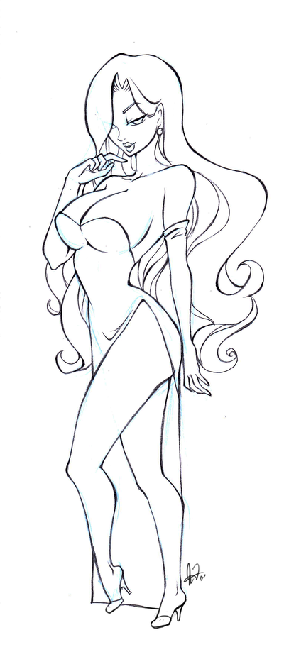 400x919 Jessica Rabbit Lines By Shikami