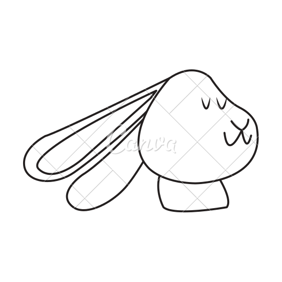 550x550 Christmas Rabbit Animal Ears Outline