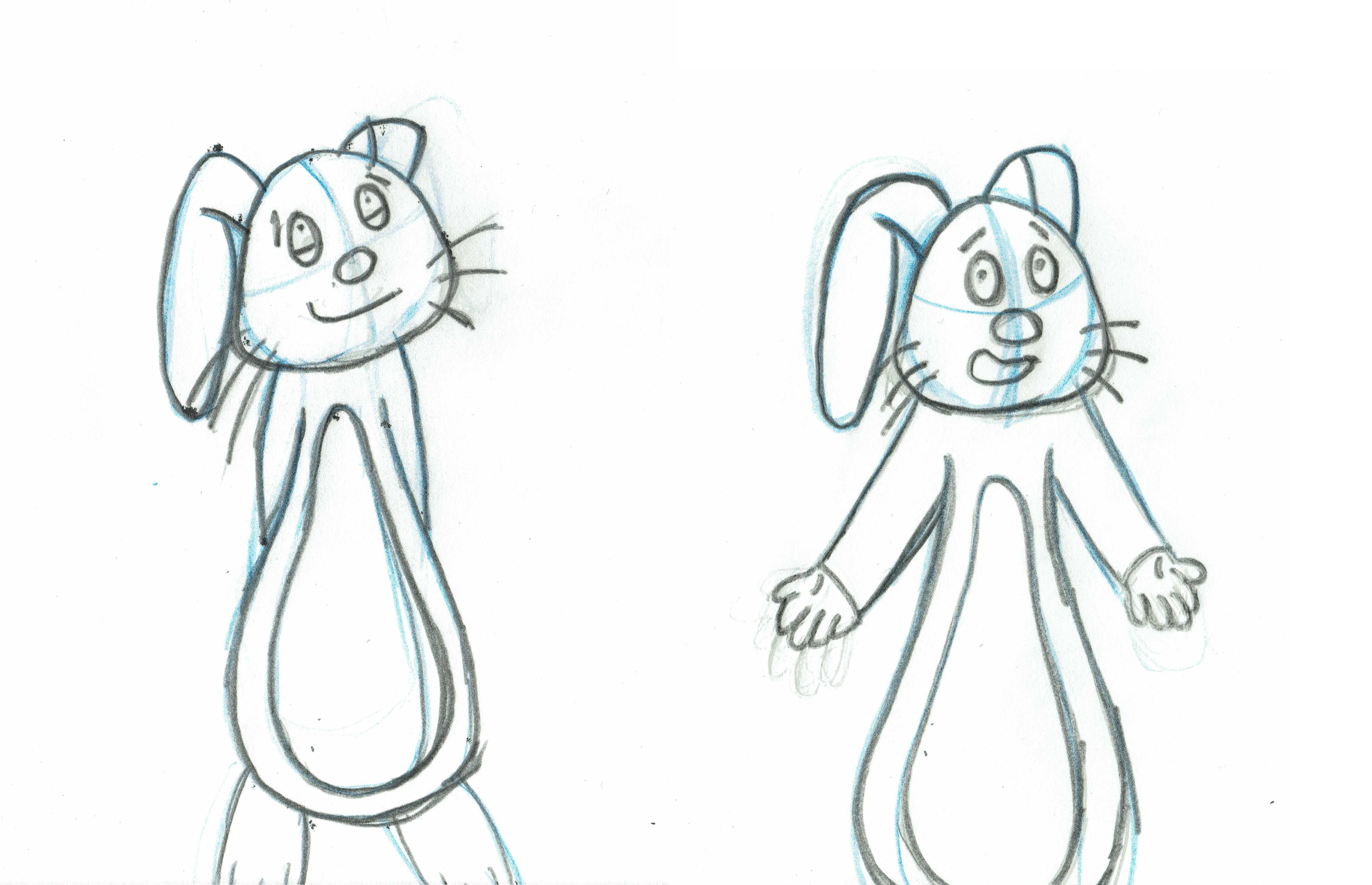 4872x3144 Cartoon Rabbit Sketch By Drawpaintwhatever