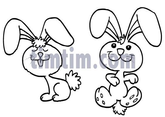 564x398 Free Drawing Of Bunny Rabbits Bw From The Category Pets