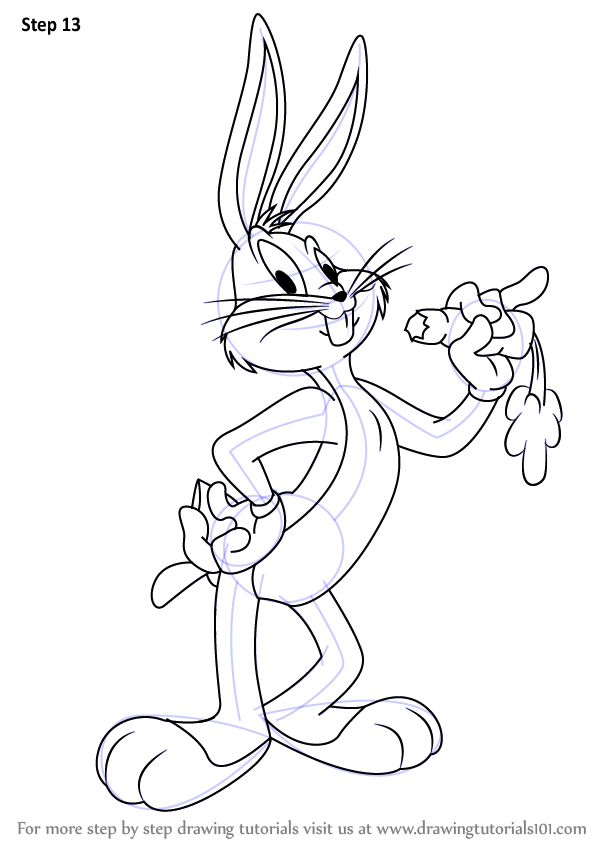 603x842 Learn How To Draw Bugs Bunny (Bugs Bunny) Step By Step Drawing