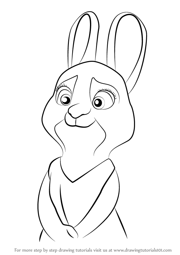596x843 Step By Step How To Draw Bonnie Hopps From Zootopia