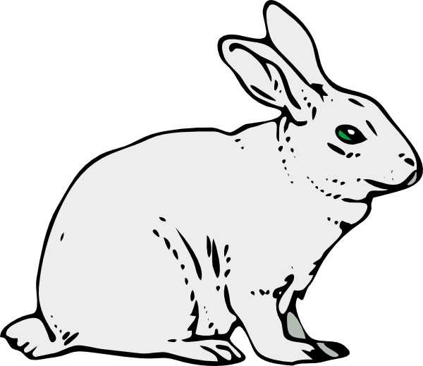 600x519 Rabbit Black And White Clipart