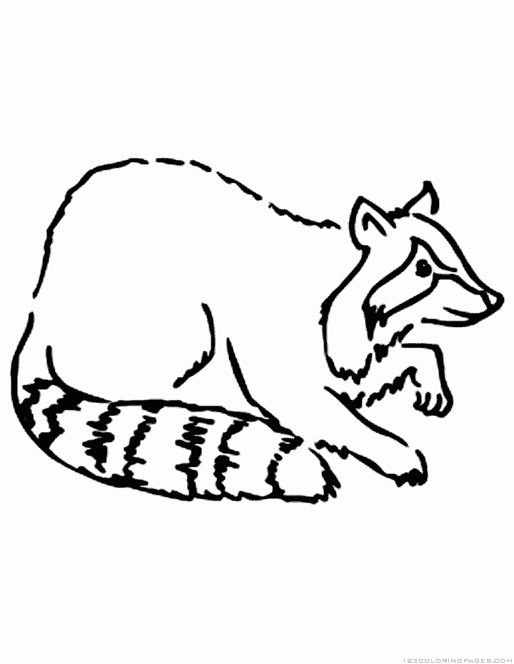 720x930 Raccoon Coloring Pages