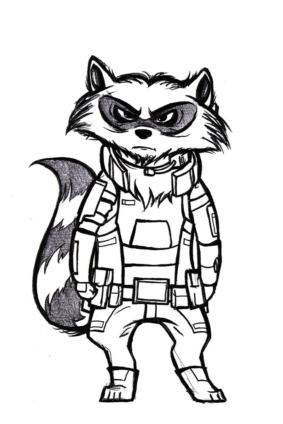 900x1350 Rocket Raccoon By Piepon