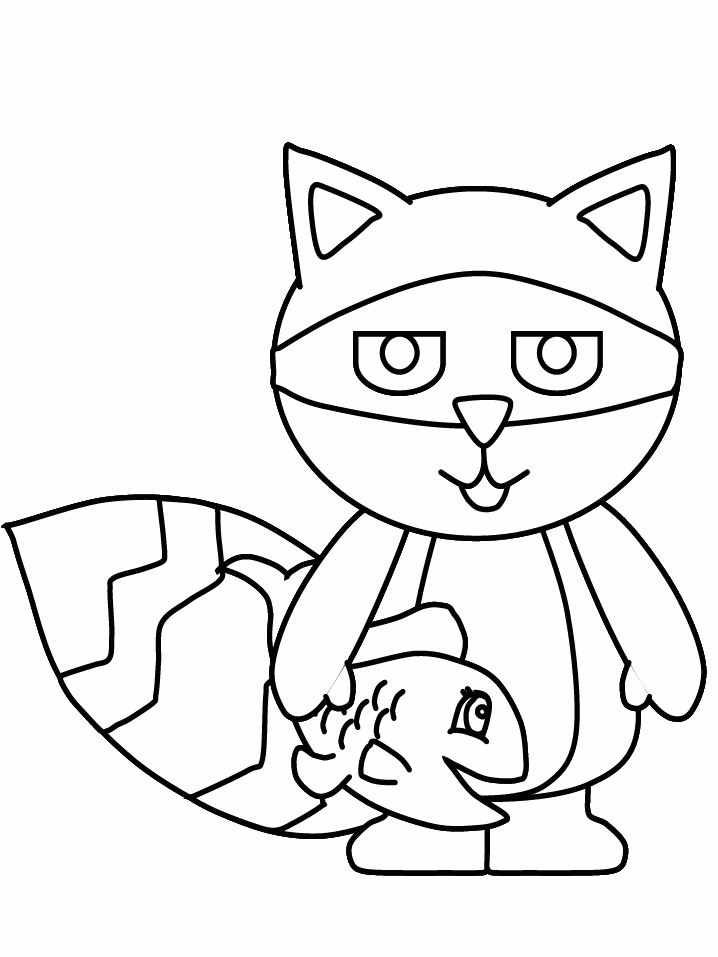 718x957 Baby Raccoon Coloring Pages 569395