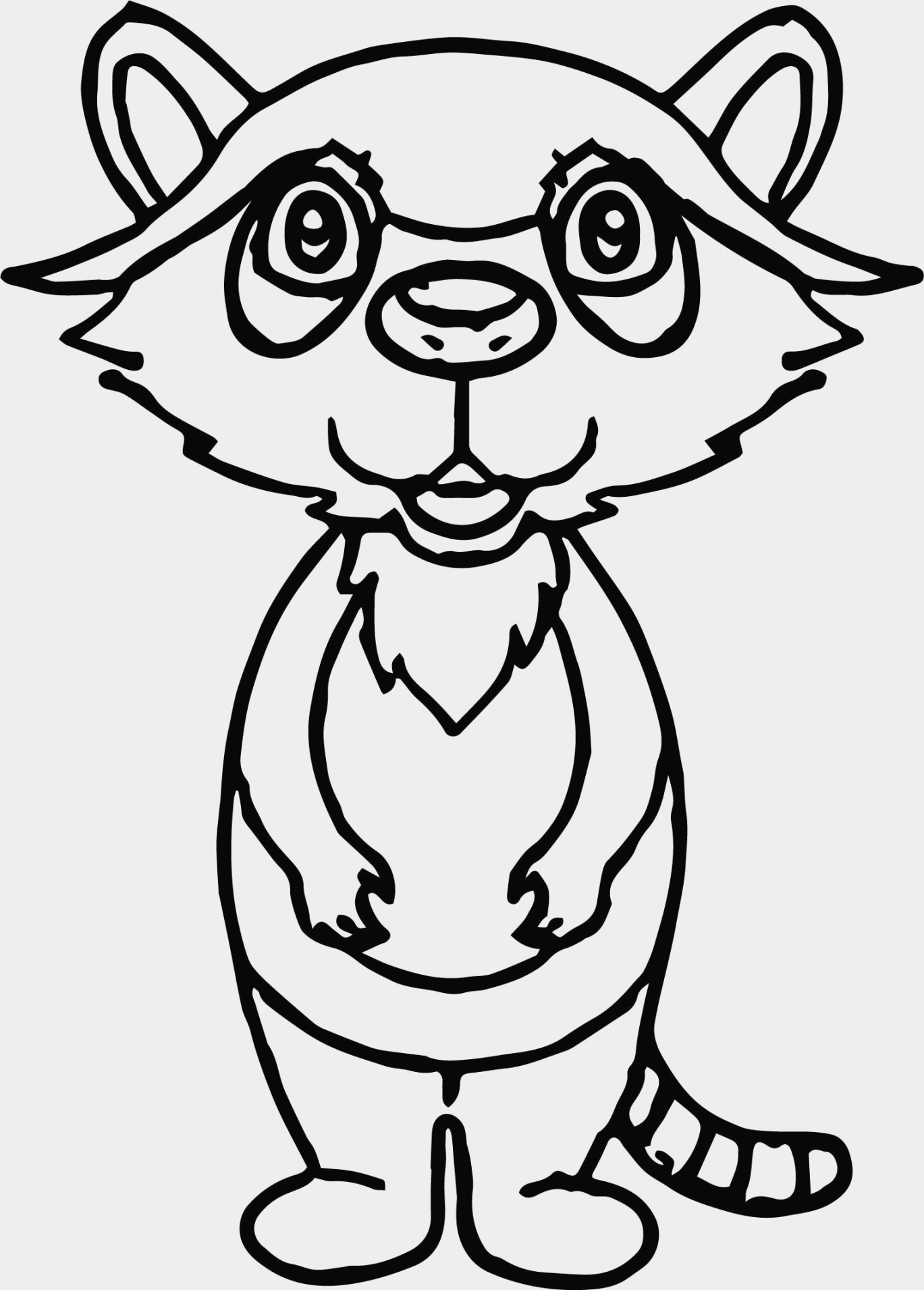1369x1911 Unique Cartoon Raccoon Coloring Pages