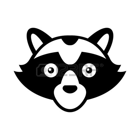 450x450 Vector Image Of An Angry Raccoon Face On White Background Royalty