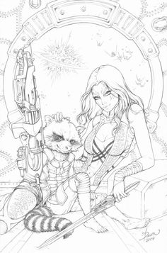 236x357 Groot And Rocket Raccoon Pencils By Jasonbaroody
