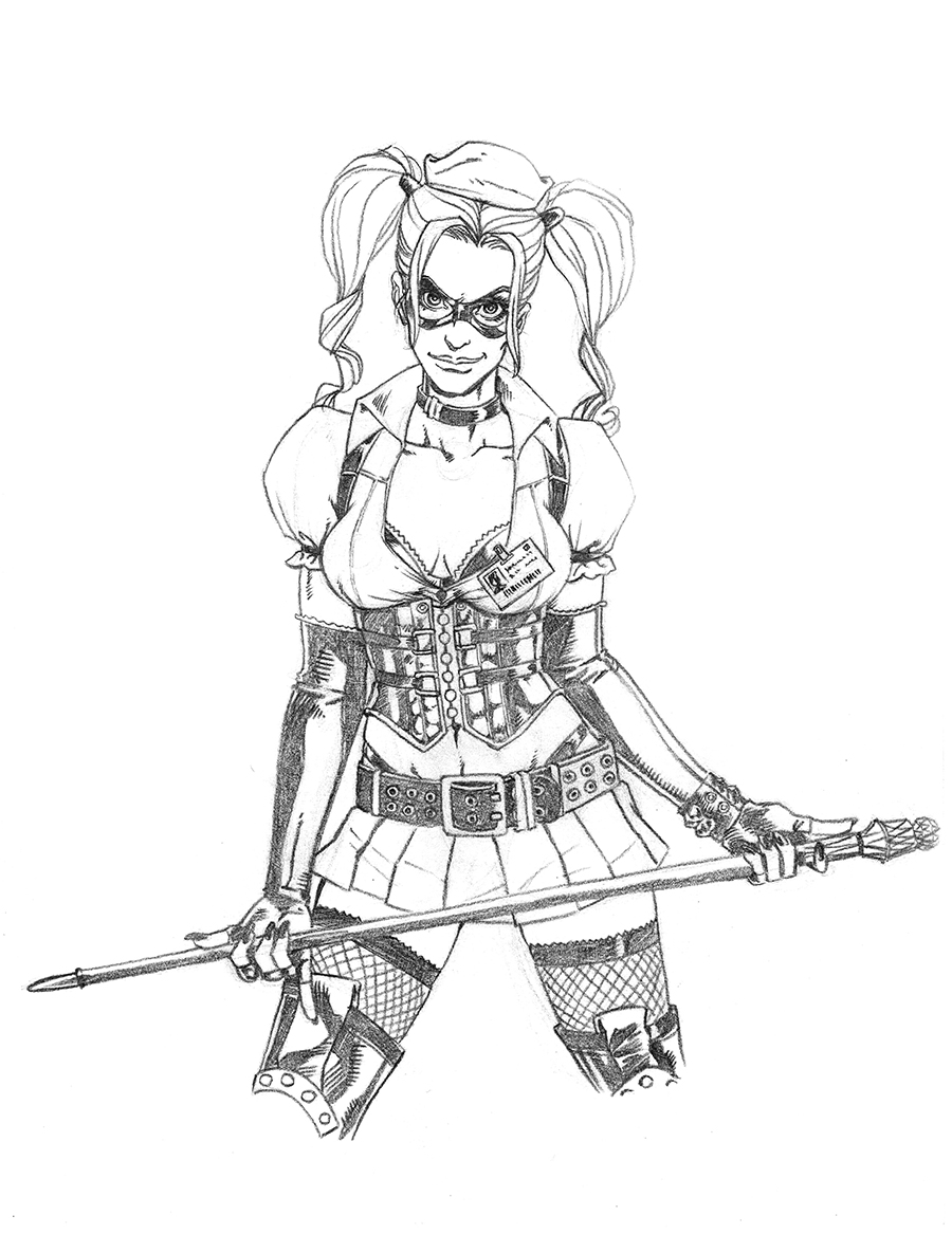 900x1167 Harley Quinn Pencil Drawings Batman Coloring Pages