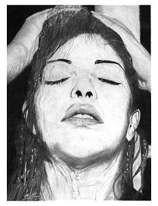 230x300 Beautiful Woman With Horse Realistic Graphite Pencil Drawing By