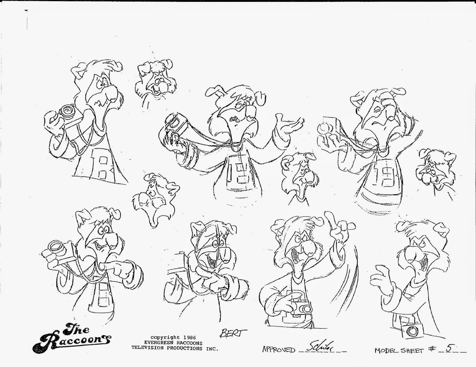 1600x1235 Chris Sobieniak's Comics Amp Stories The Raccoons (Model Sheets, 1986)