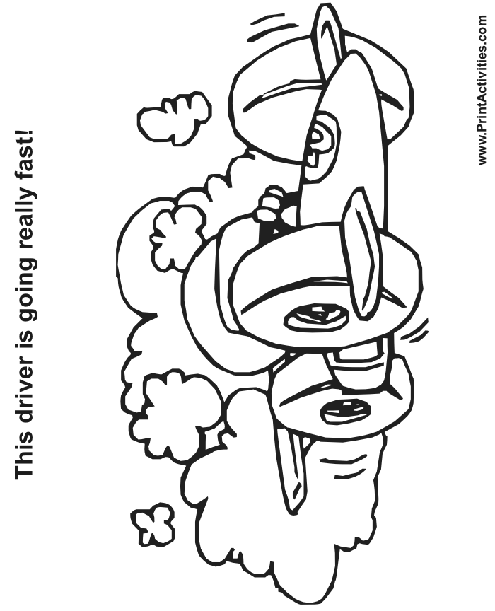 700x864 Race Car Coloring Page A Speeding Race Car
