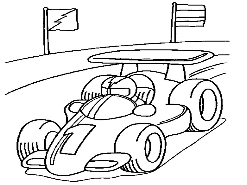 1024x768 Race Car Coloring Pages Printable Free Realistic Coloring Pages