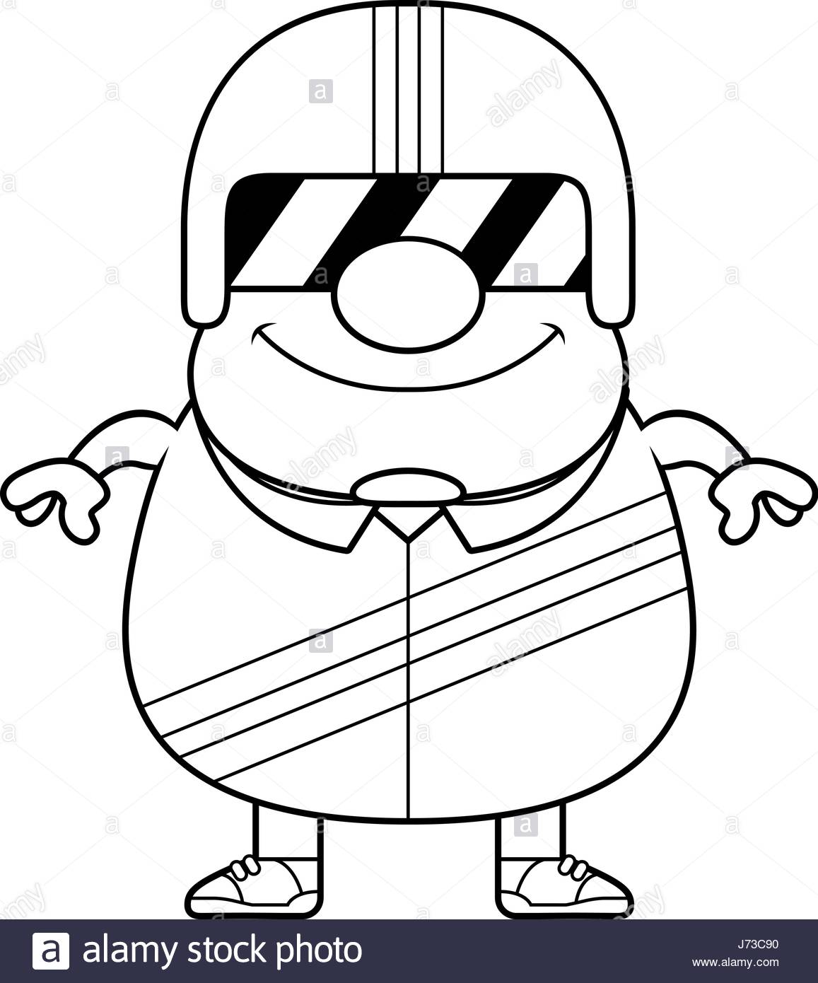 1157x1390 A Cartoon Illustration Of A Race Car Driver Smiling Stock Vector