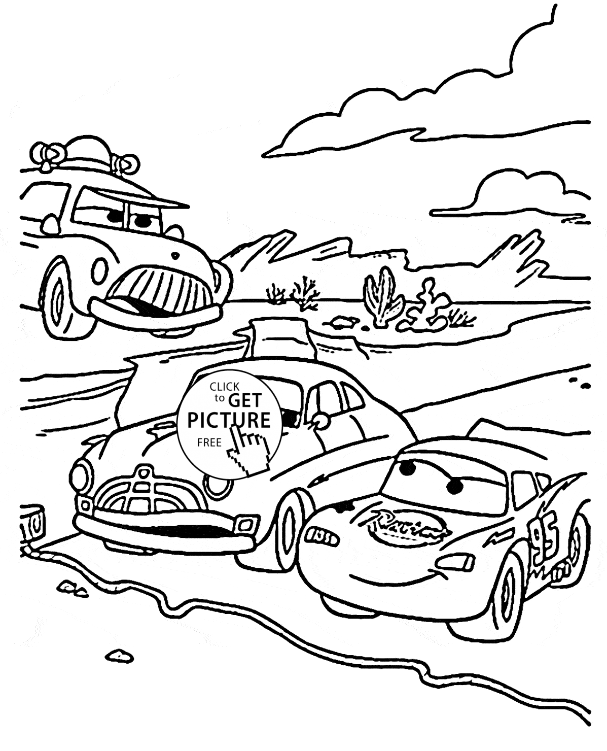 1197x1480 Track Race Cars Coloring Page For Kids, Disney Coloring Pages
