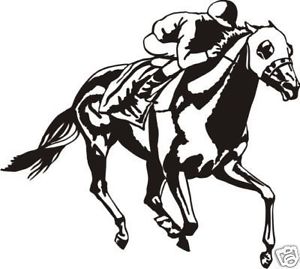 300x269 Race Horse Sticker Decal For Car, Ute, 4wd, Horse Float Ebay